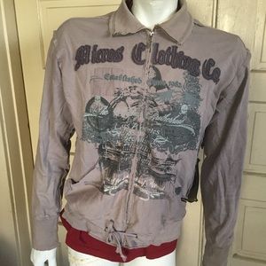 Micros gray zipper sweat